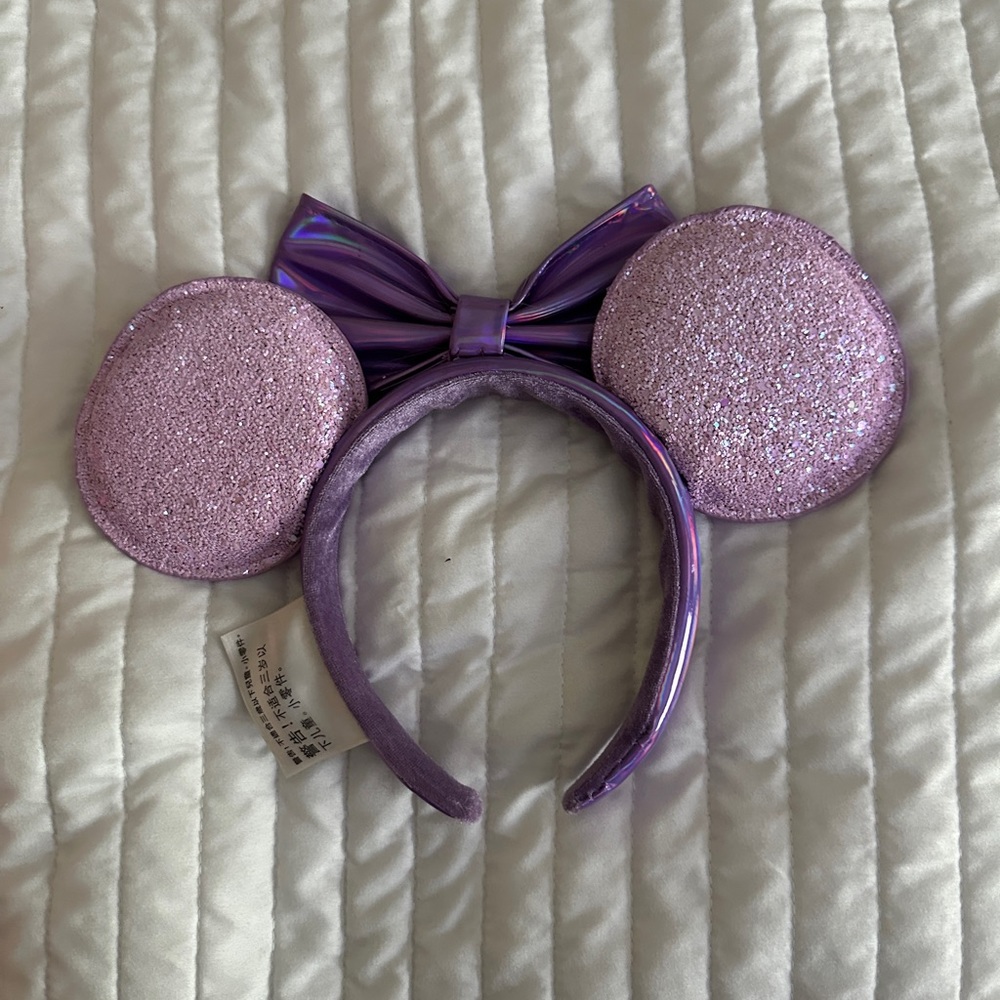 Disney Minnie Mouse Ears - purple - lavender - sparkles - glitter - Picture 2 of 2